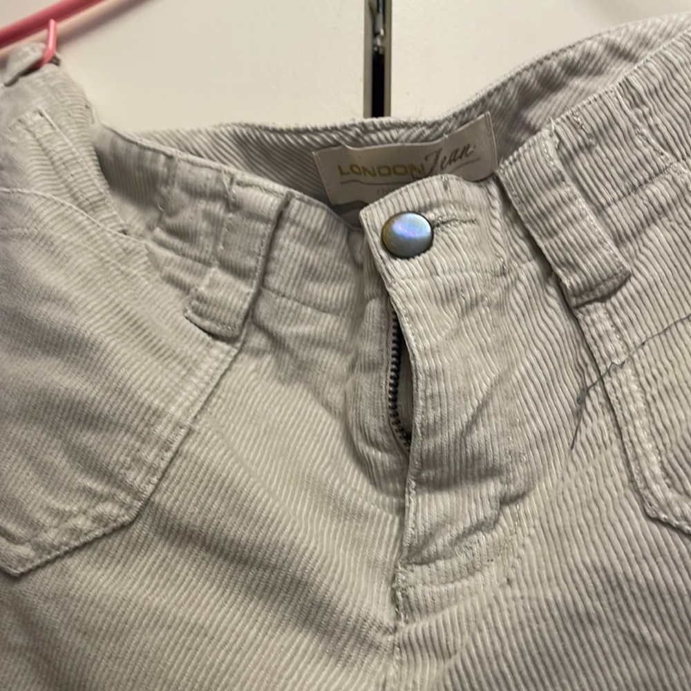 Gray corduroys
